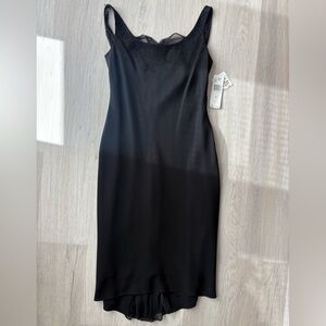 Jones New York Black Dress with Beading and Slinky Back